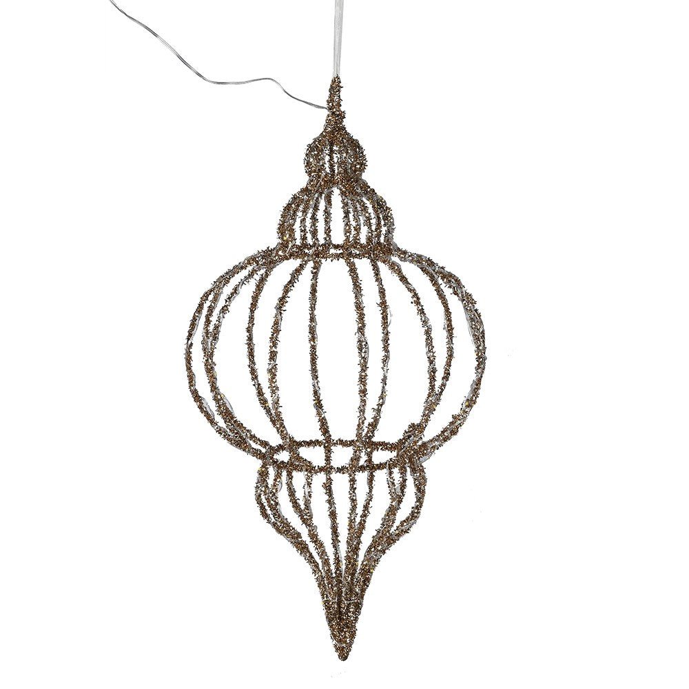 Gold Hanging Lit Finial - LUXONAS