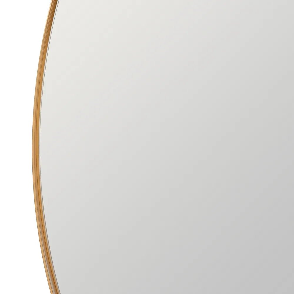 Gold Line Round Mirror - 100cm - LUXONAS