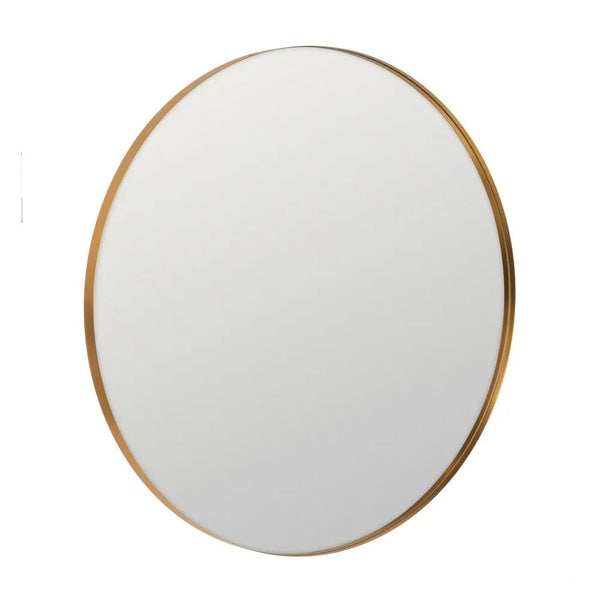 Gold Line Round Mirror - 100cm