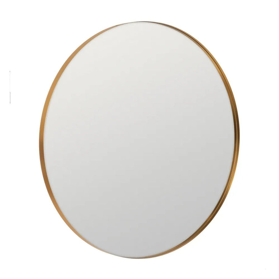 Gold Line Round Mirror - 100cm