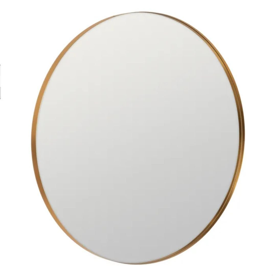 Gold Line Round Mirror - 120cm
