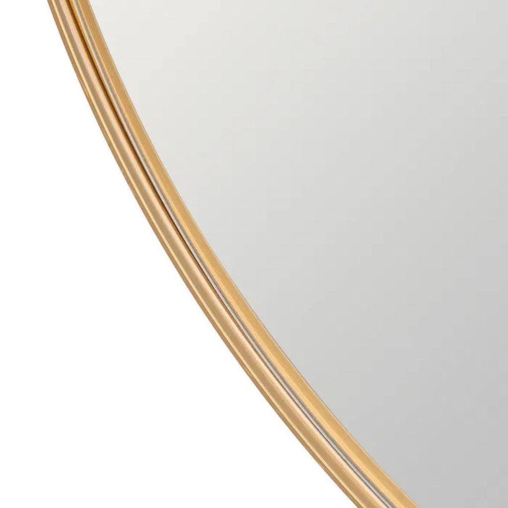 Gold Line Round Mirror 120cm - LUXONAS