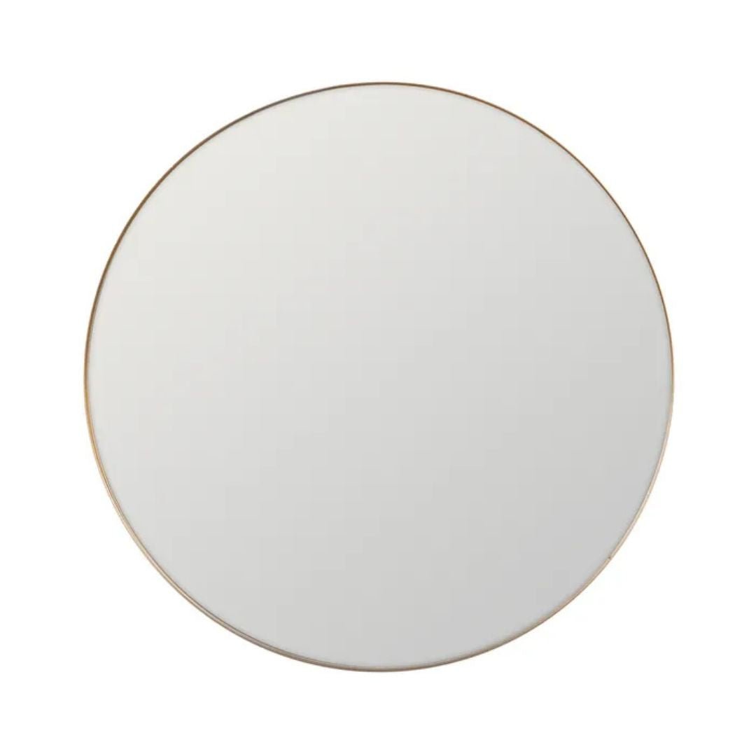 Gold Line Round Mirror 80cm - LUXONAS