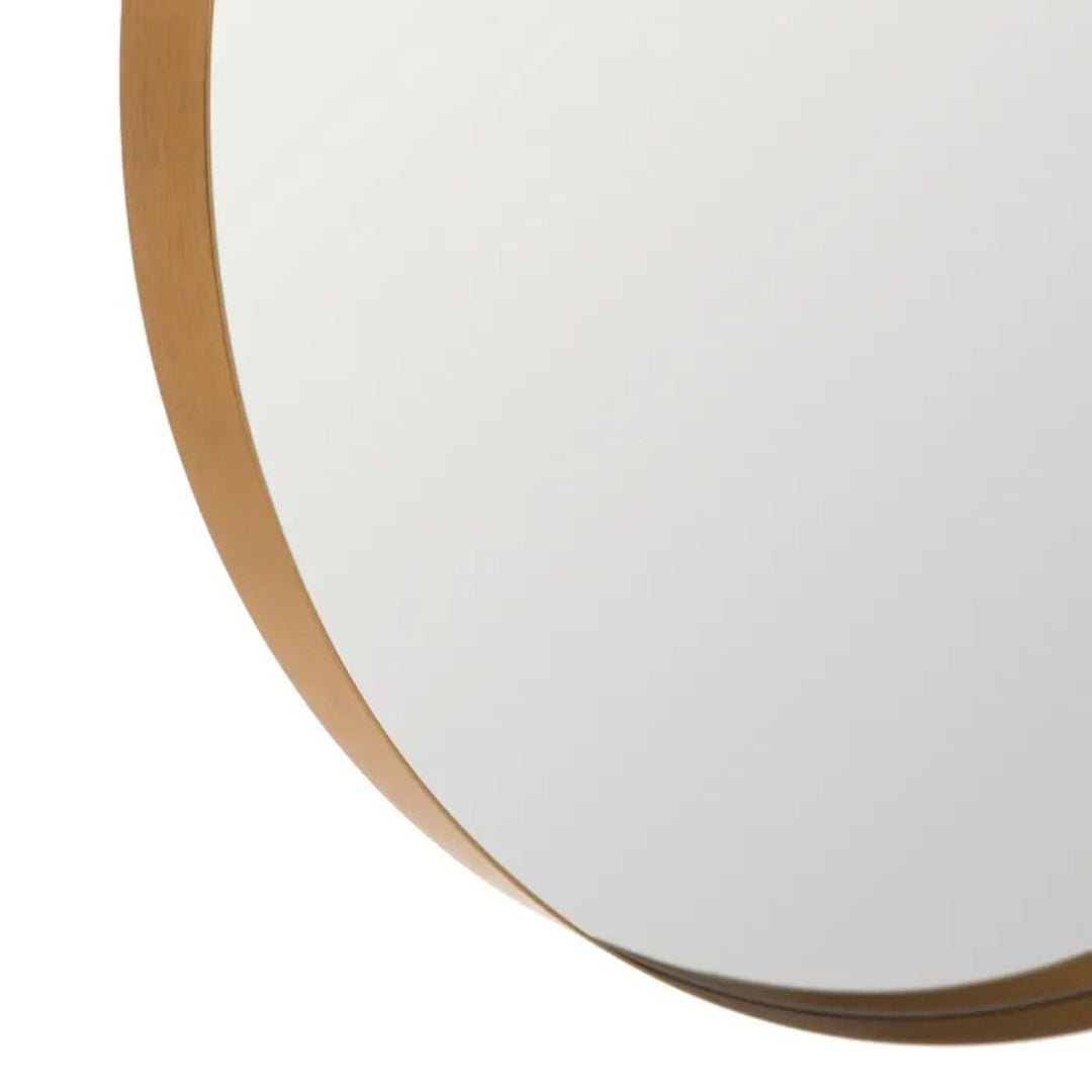 Gold Line Round Mirror 80cm - LUXONAS