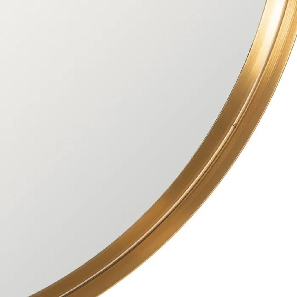 Gold Line Round Mirror 80cm - LUXONAS