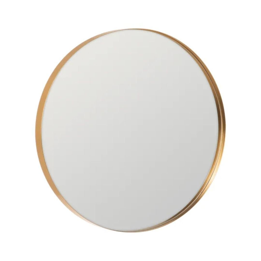 Gold Line Round Mirror 80cm - LUXONAS