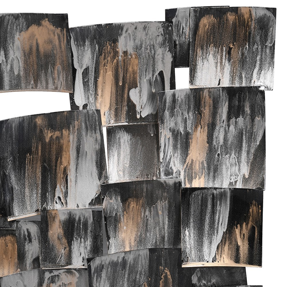 Gold Melt Squares Wall Art - LUXONAS