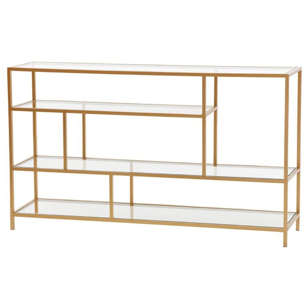 Gold Metal Frame Console Table