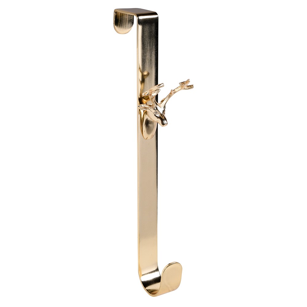 Gold Reindeer Wreath Holder - LUXONAS