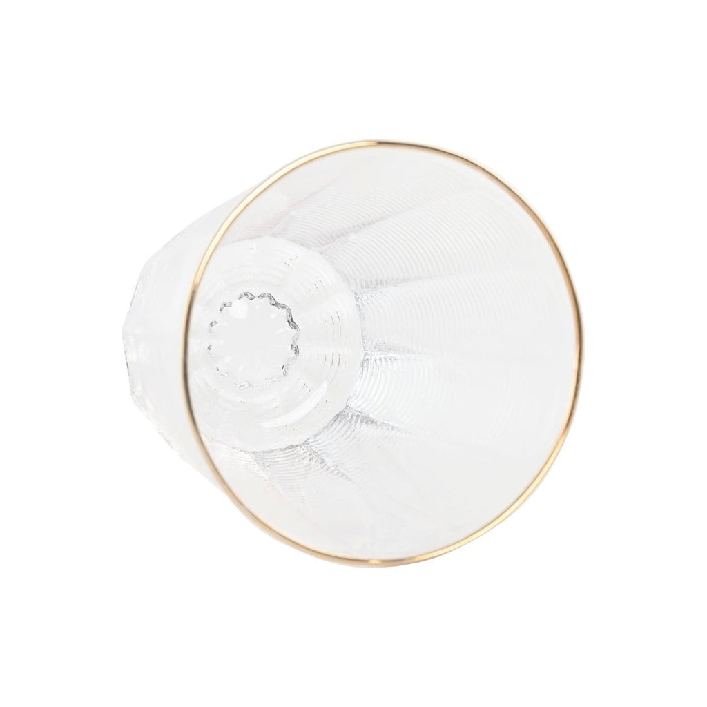 Gold Rim Water Glasses - Elegant Glassware Set - LUXONAS