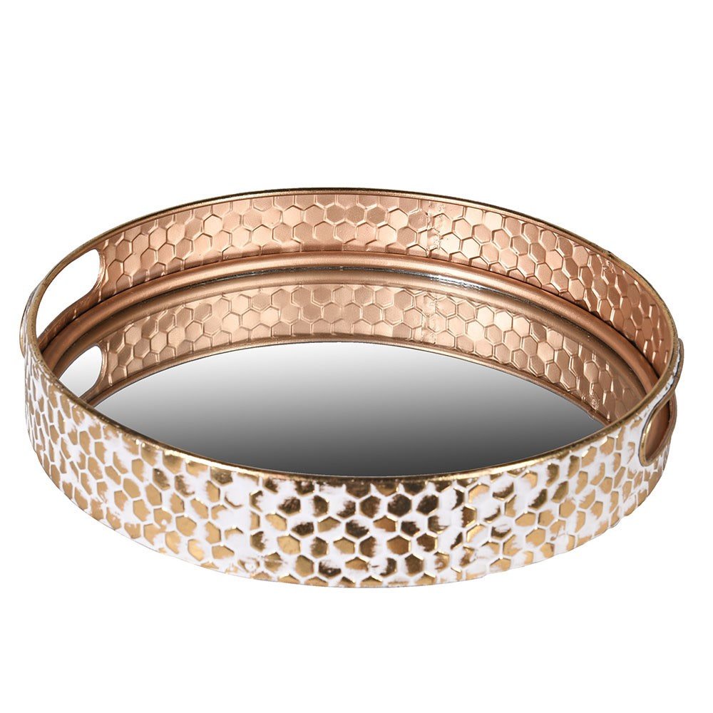 Gold Scale Mirror Small Decorative Tray