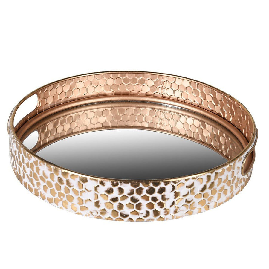 Gold Scale Mirror Small Decorative Tray
