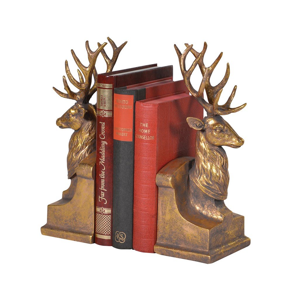 Gold Stag Bookends - LUXONAS