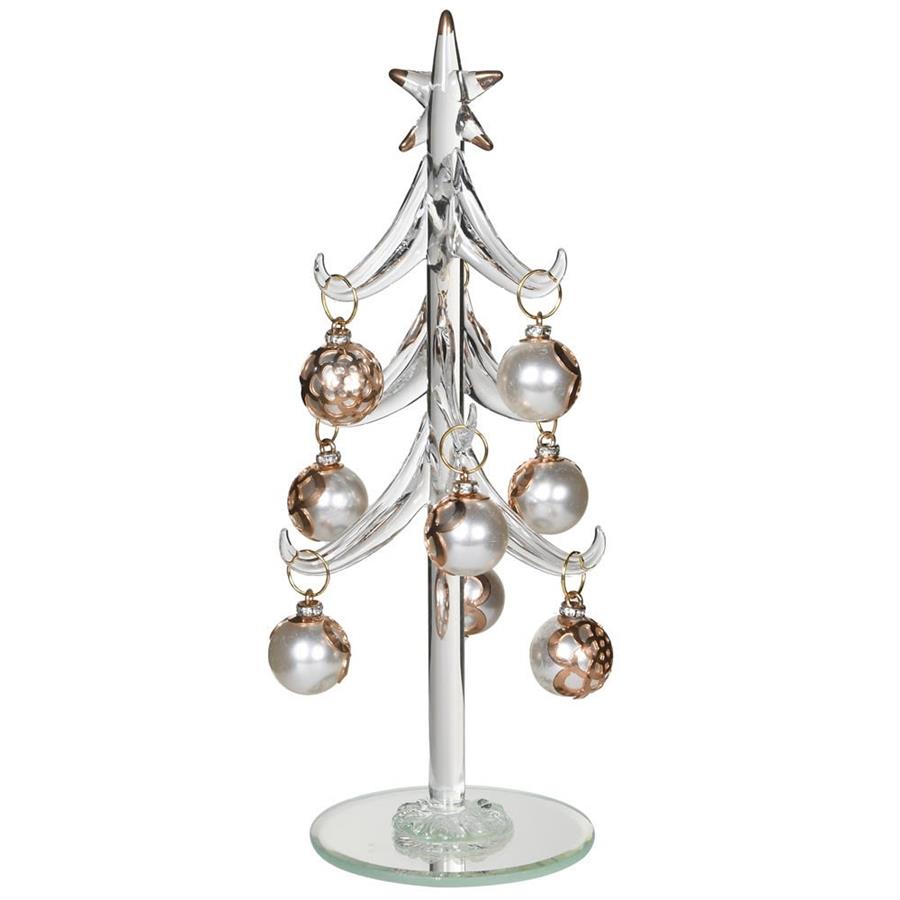 Gold & White Bauble Xmas Tree - Elegant Holiday Decor - LUXONAS