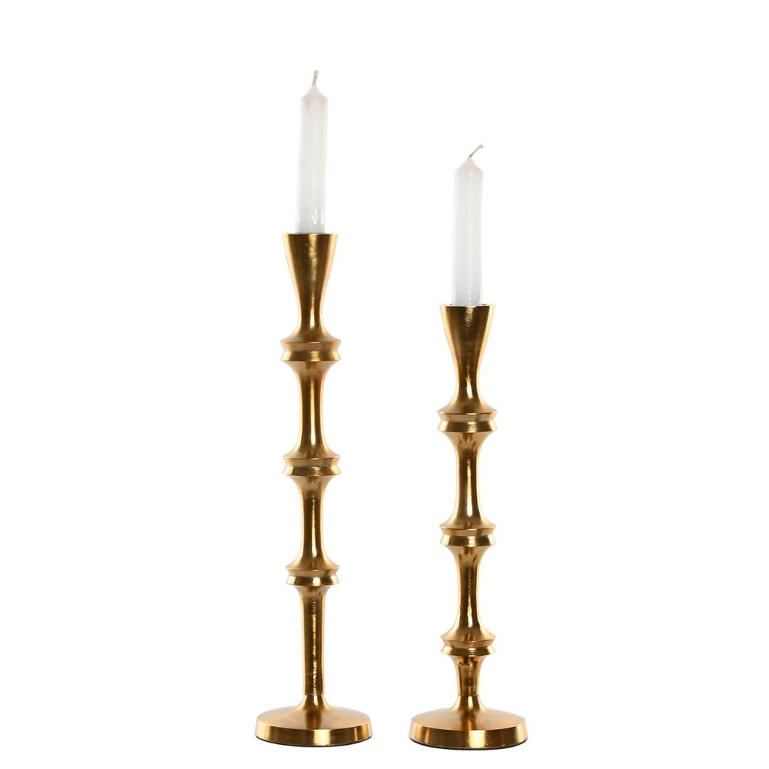 Golden Aluminium Candlestick - LUXONAS