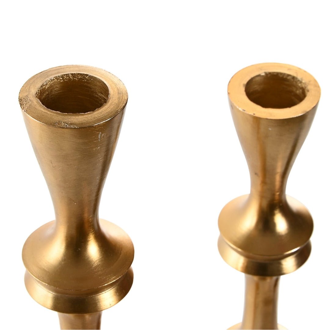 Golden Aluminium Candlestick - LUXONAS