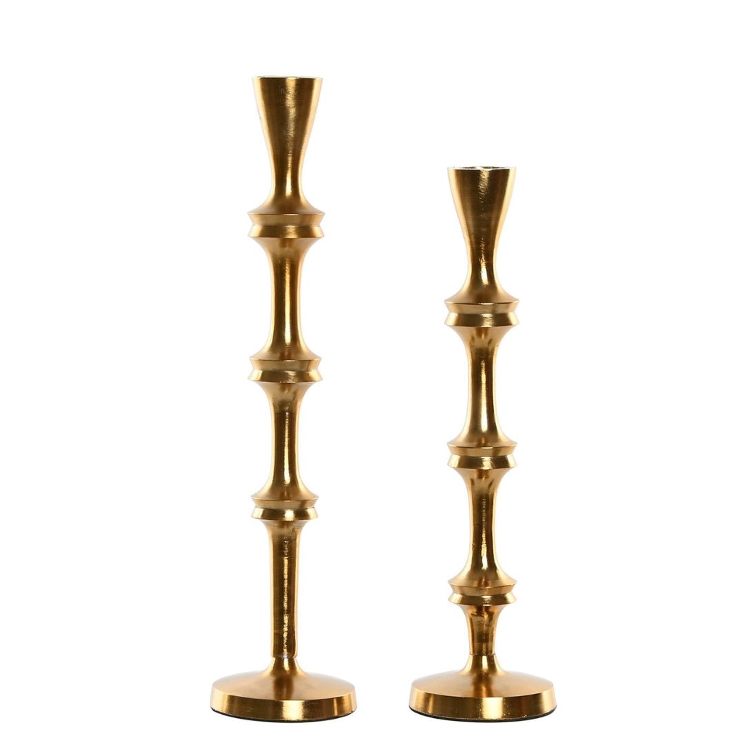 Golden Aluminium Candlestick - LUXONAS
