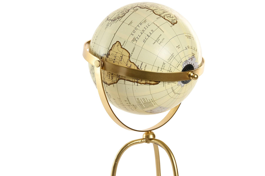 Golden Globe on Metal Base Stand - LUXONAS