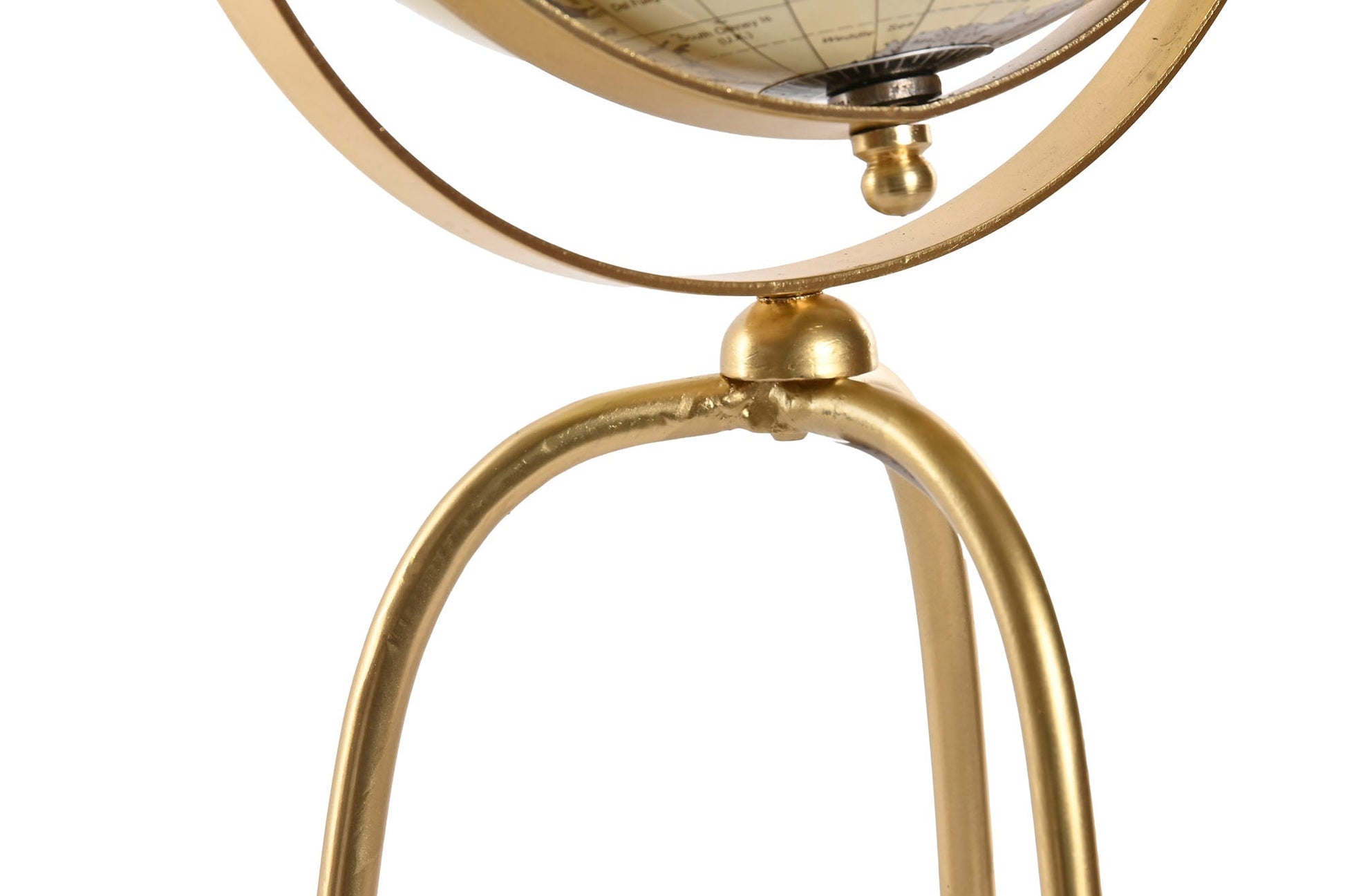 Golden Globe on Metal Base Stand - LUXONAS