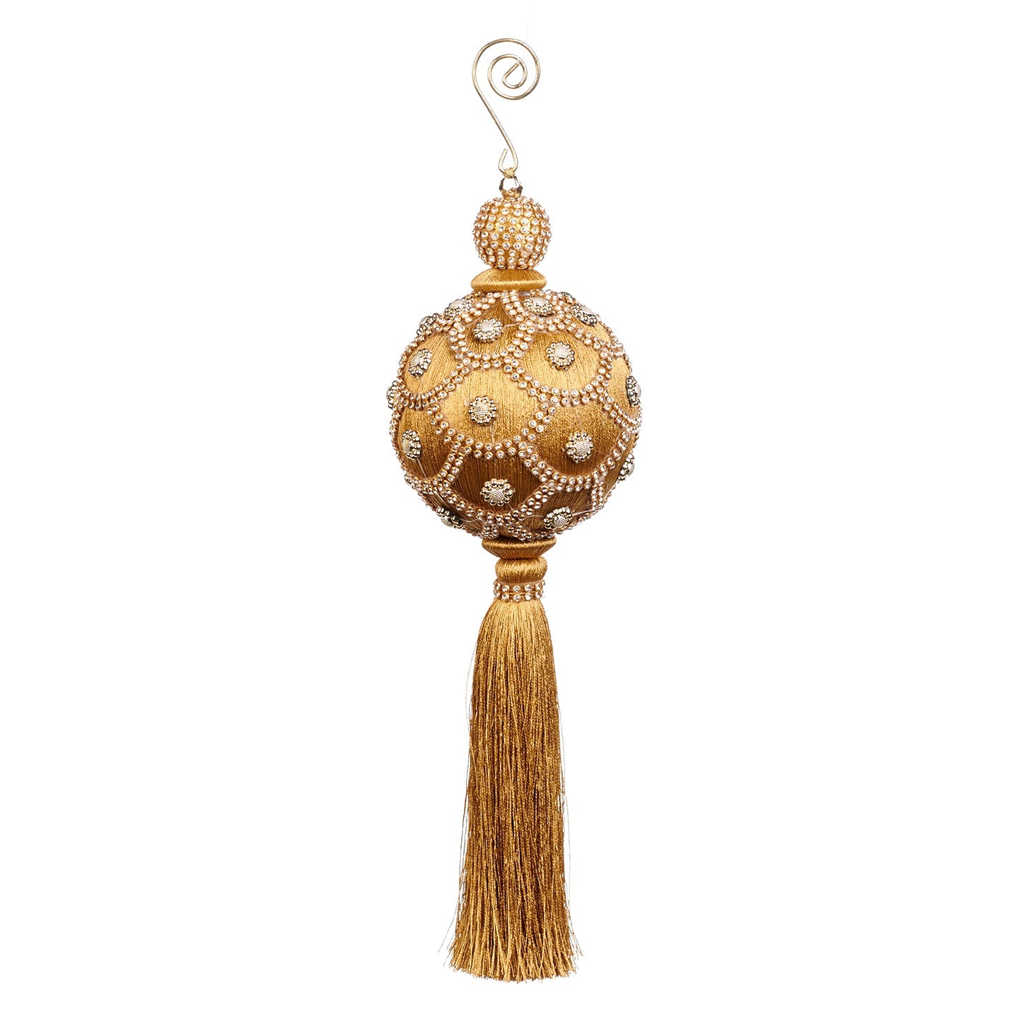 Golden Hanging Yarn Ball Top Tassel - LUXONAS