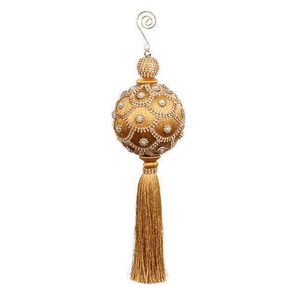 Golden Hanging Yarn Ball Top Tassel