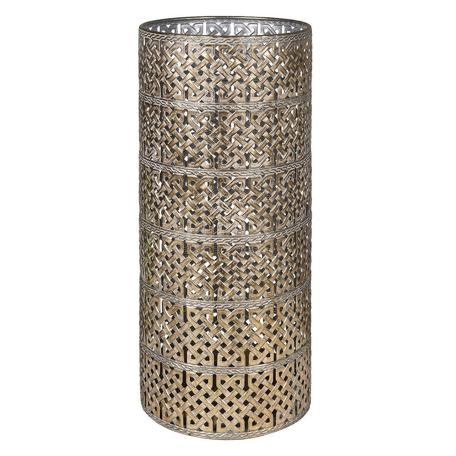 Golden Lattice Iron Umbrella Stand
