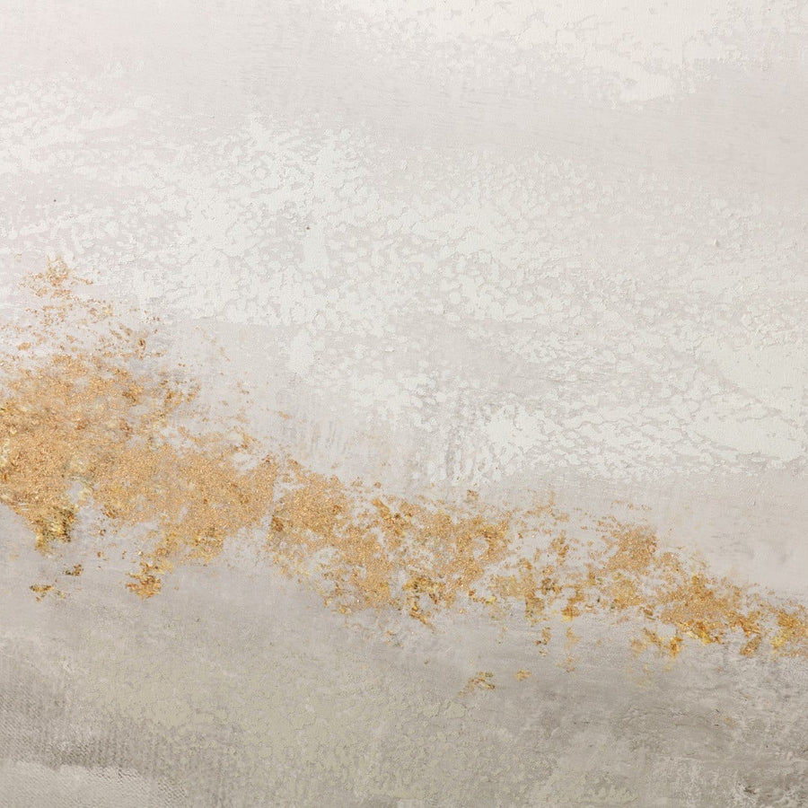 Golden Mist Abstract Canvas Wall Art