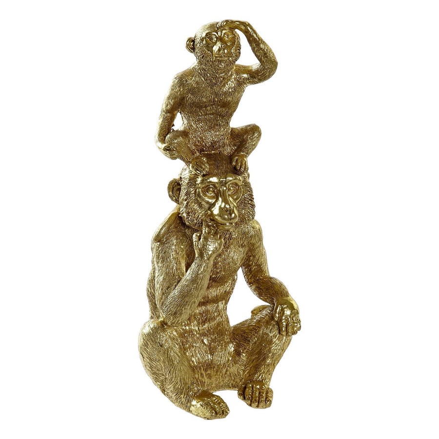 Golden Resin Monkey Figurine