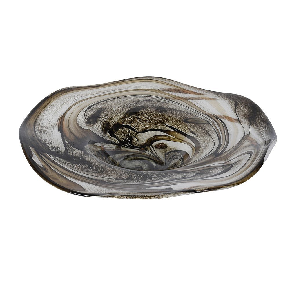 Golden Swirl Decorative Bowl - LUXONAS