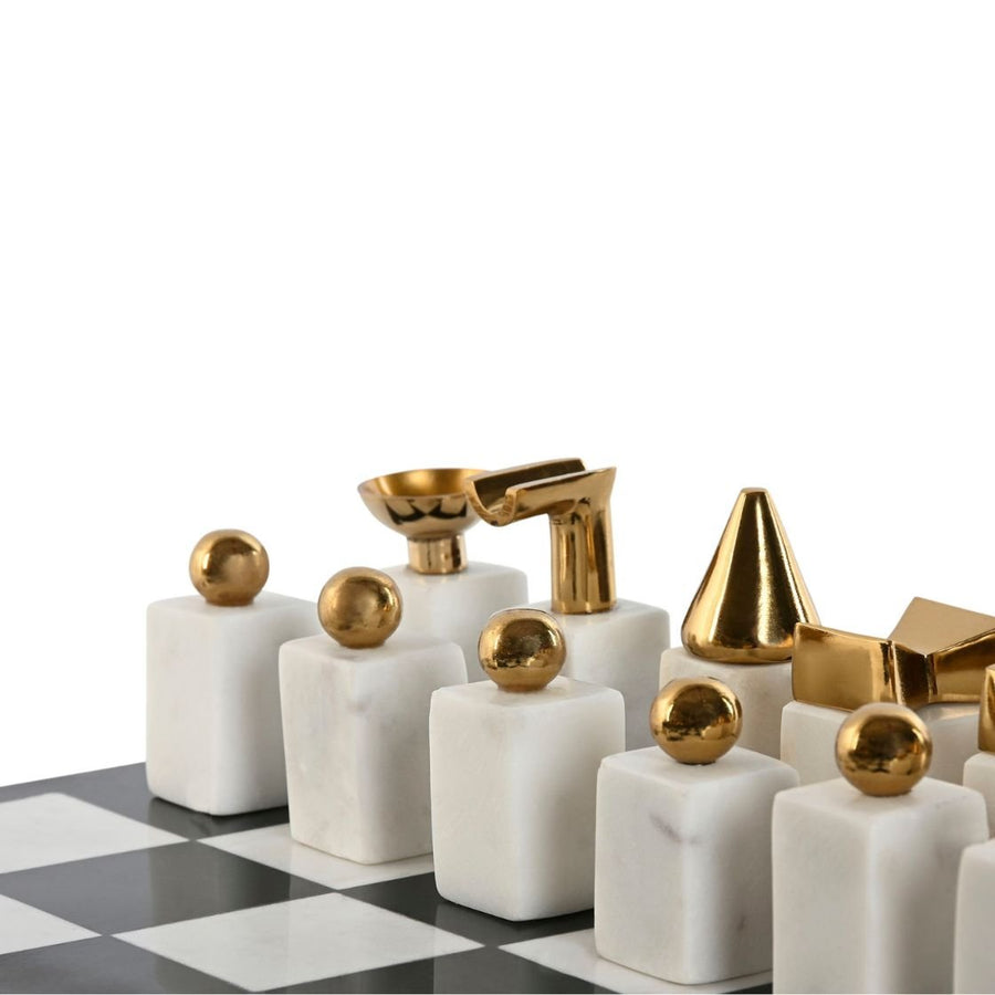 Granite Base Modern Chess Game - Elegant Strategy Set