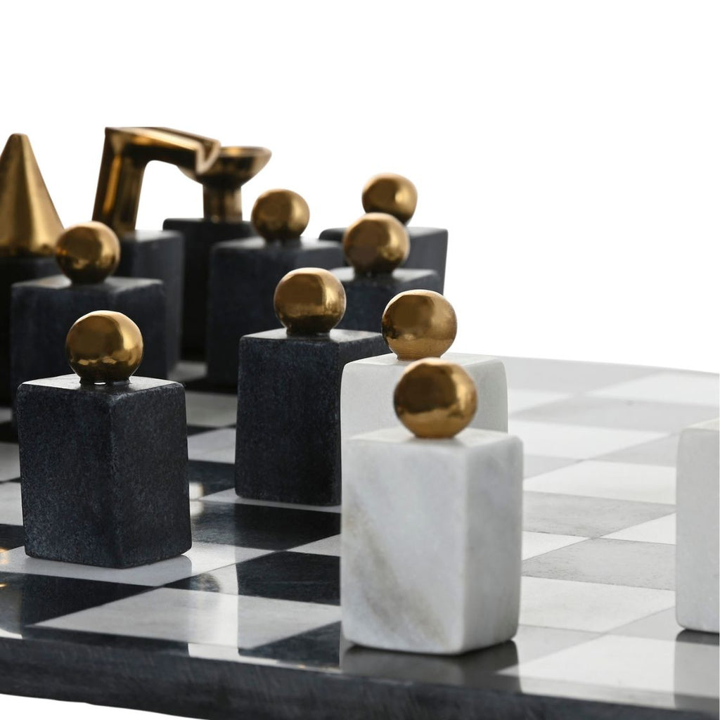 Granite Base Modern Chess Game - LUXONAS