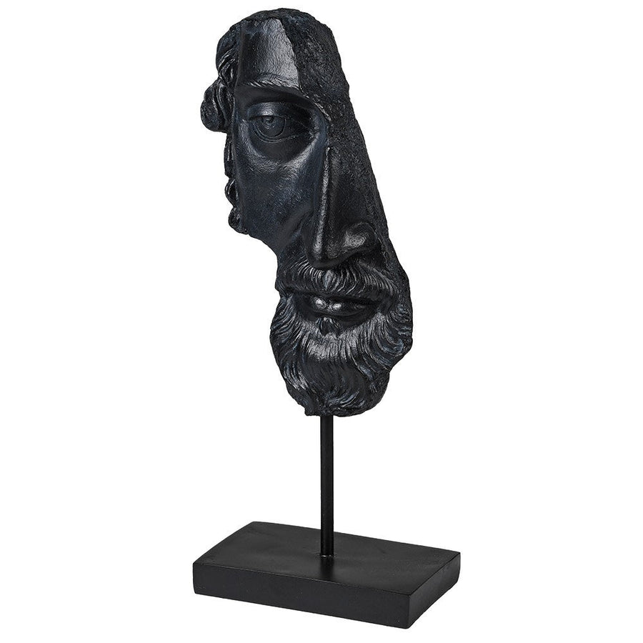 Greek God Face Decorative Sculpture on Stand
