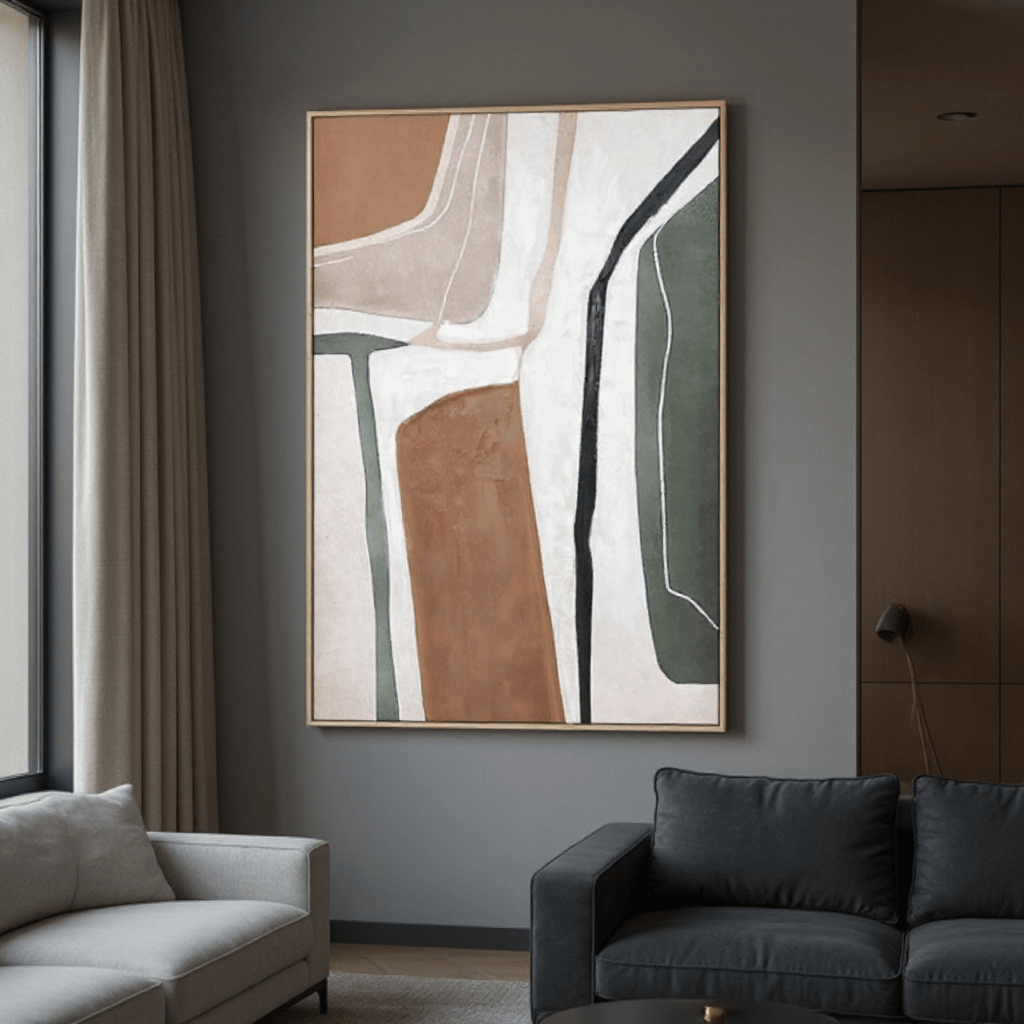 Green Abstract Picture - Framed Art for Modern Decor - LUXONAS