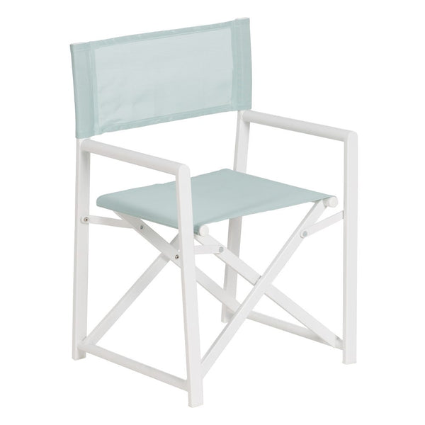 Green and White Director's Chair, 56 x 53 x 84 cm