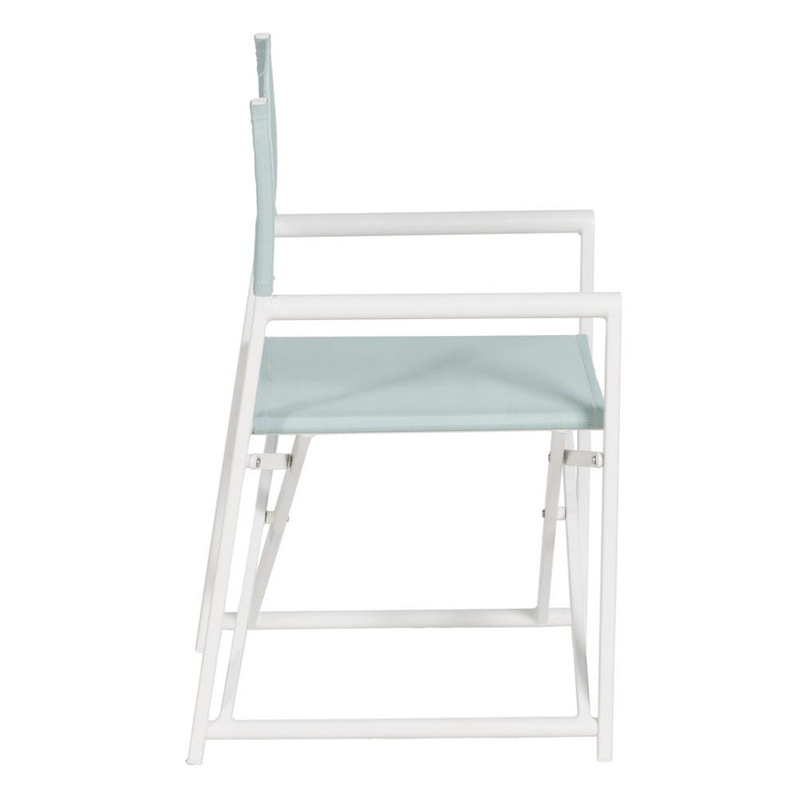 Green and White Director's Chair, 56 x 53 x 84 cm