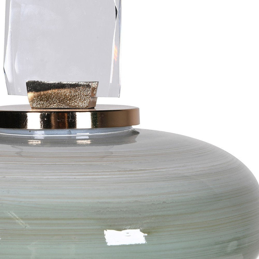 Green & Brown Large Jewel Lidded Jar
