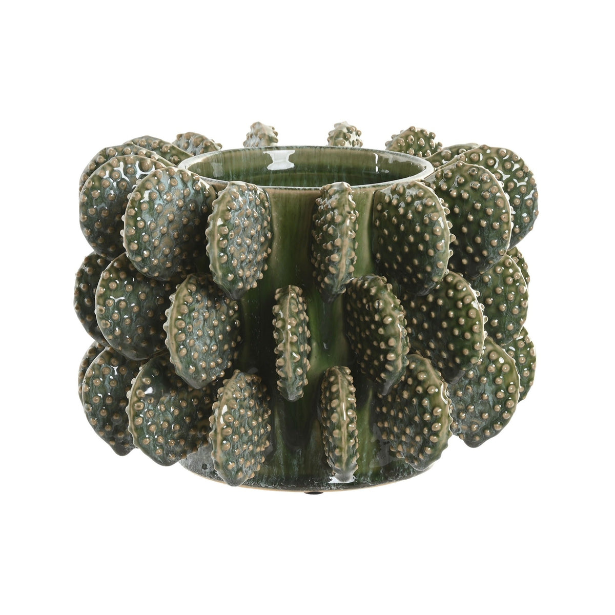 Green Cactus Ceramic Vase