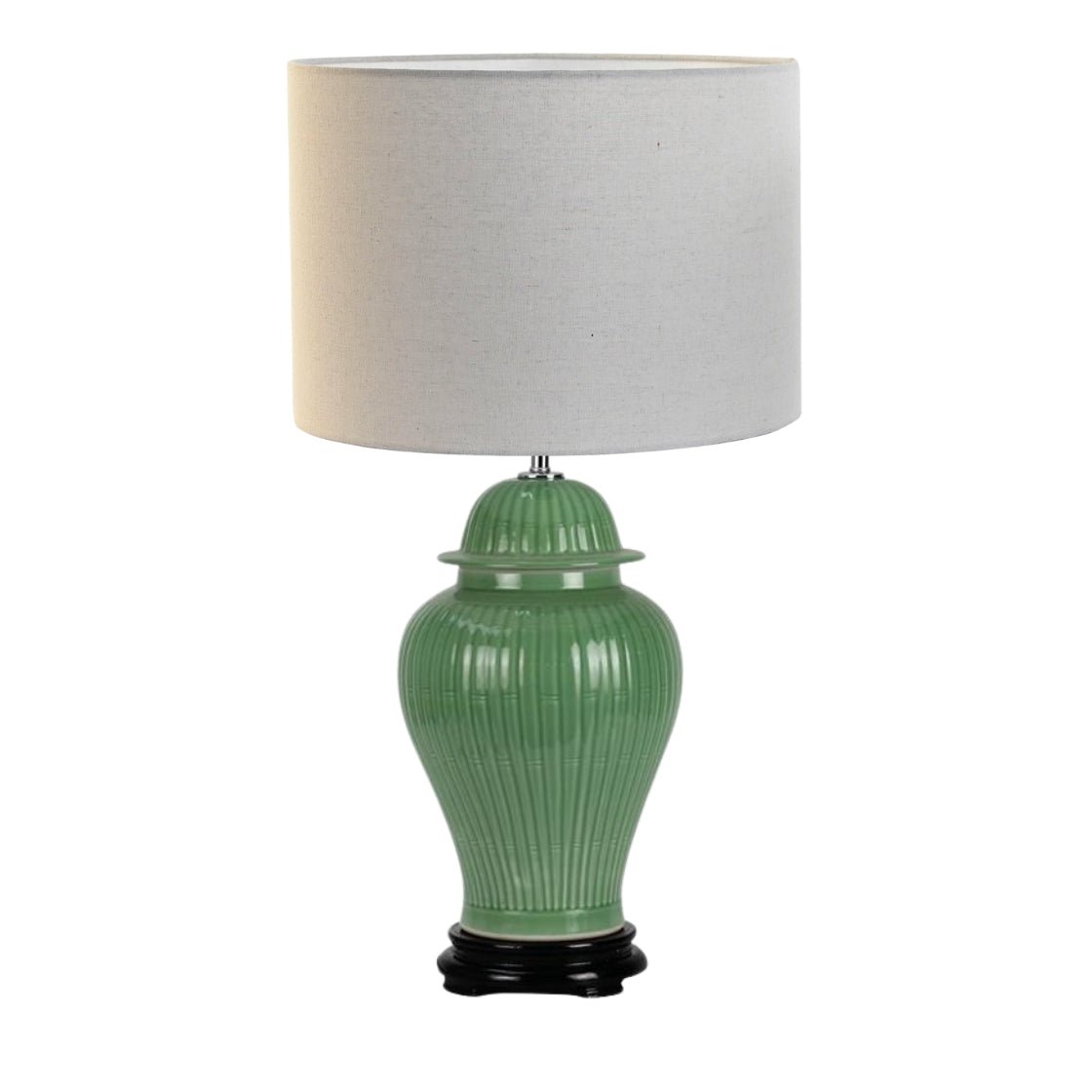 Elegant Green Ceramic Base Table Lamp