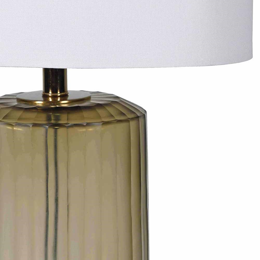 Green Glass Base Table Lamp - LUXONAS
