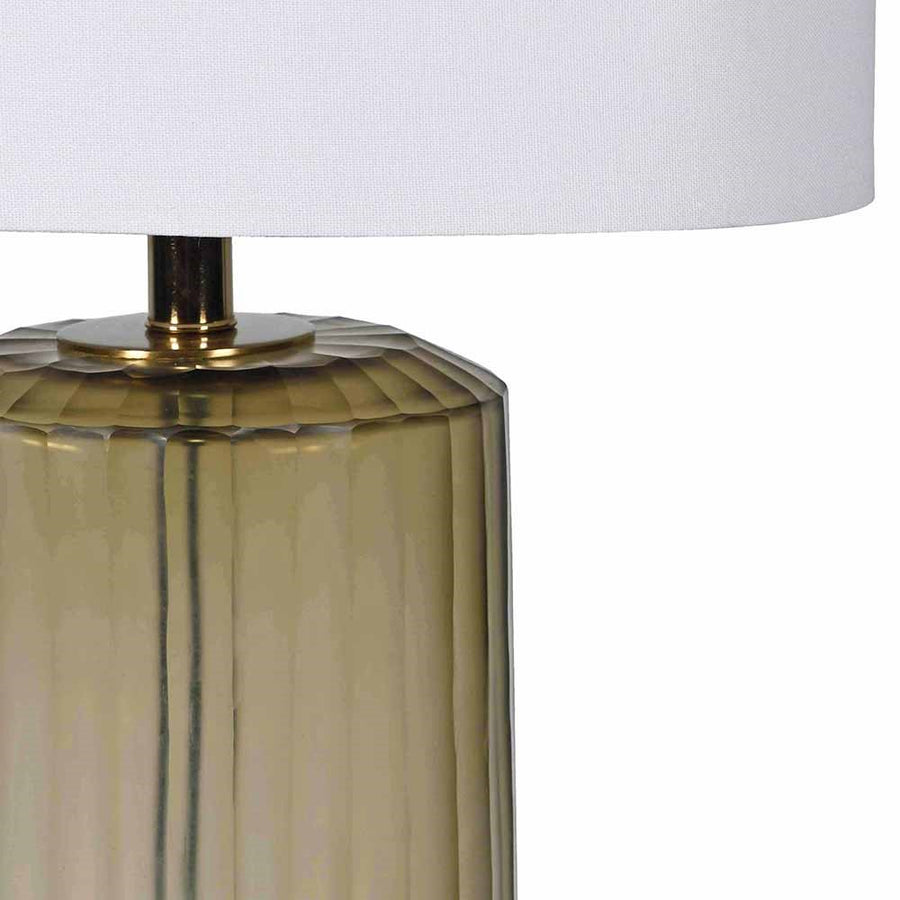 Green Glass Base Table Lamp