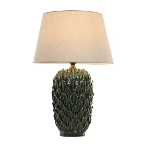 Green Leaves Ceramic Lamp - LUXONAS