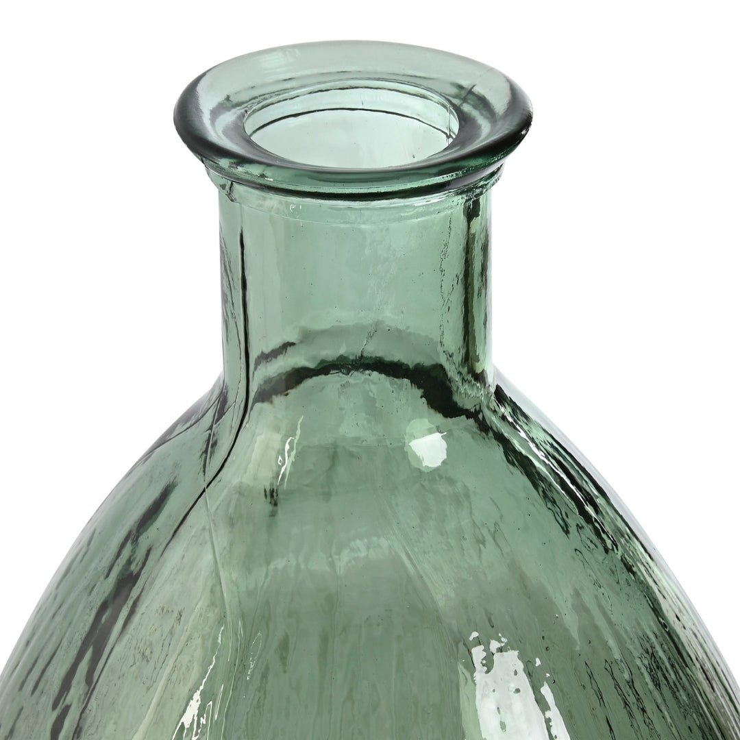Green Lined Glass Vase - LUXONAS