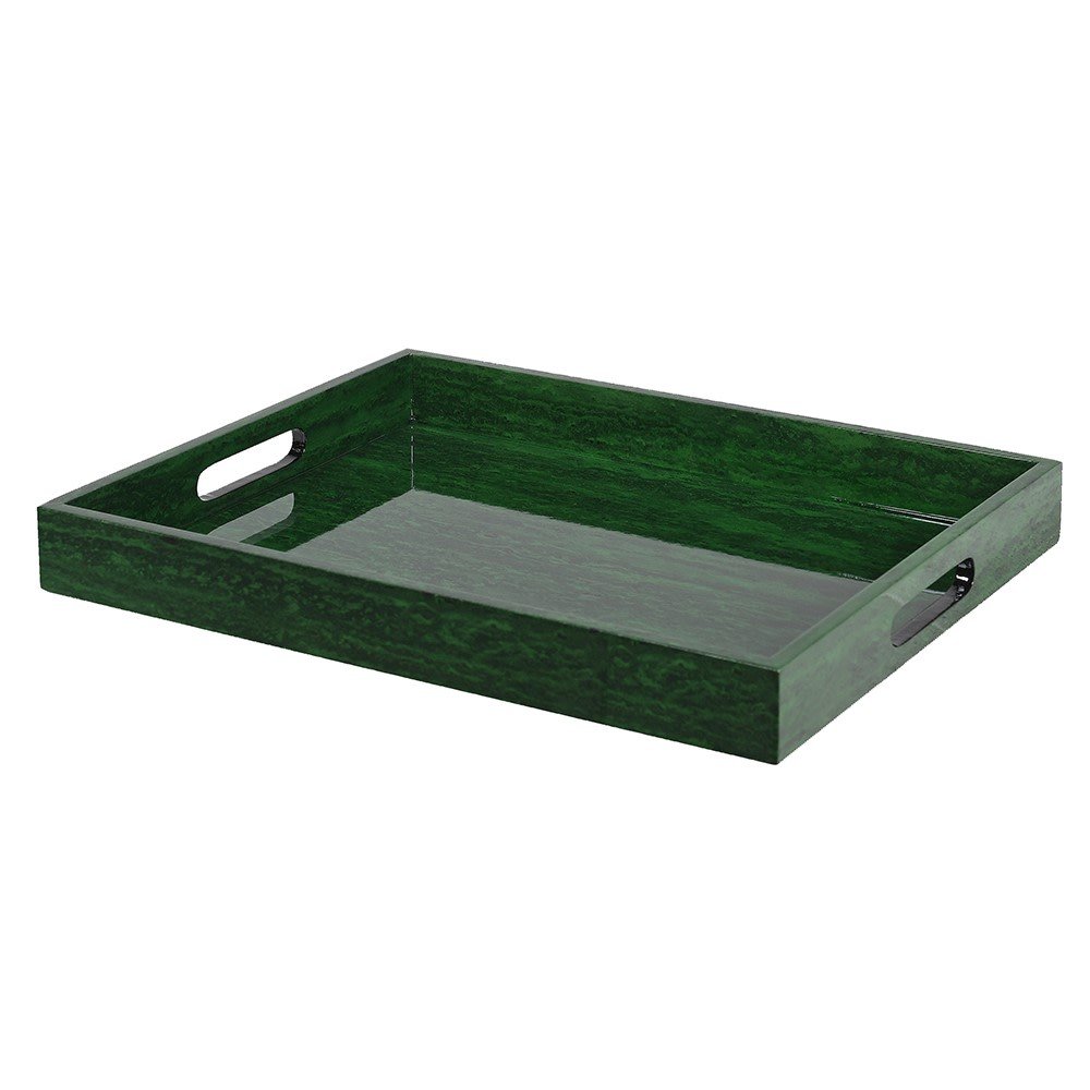 Elegant Green Malachite Effect Tray