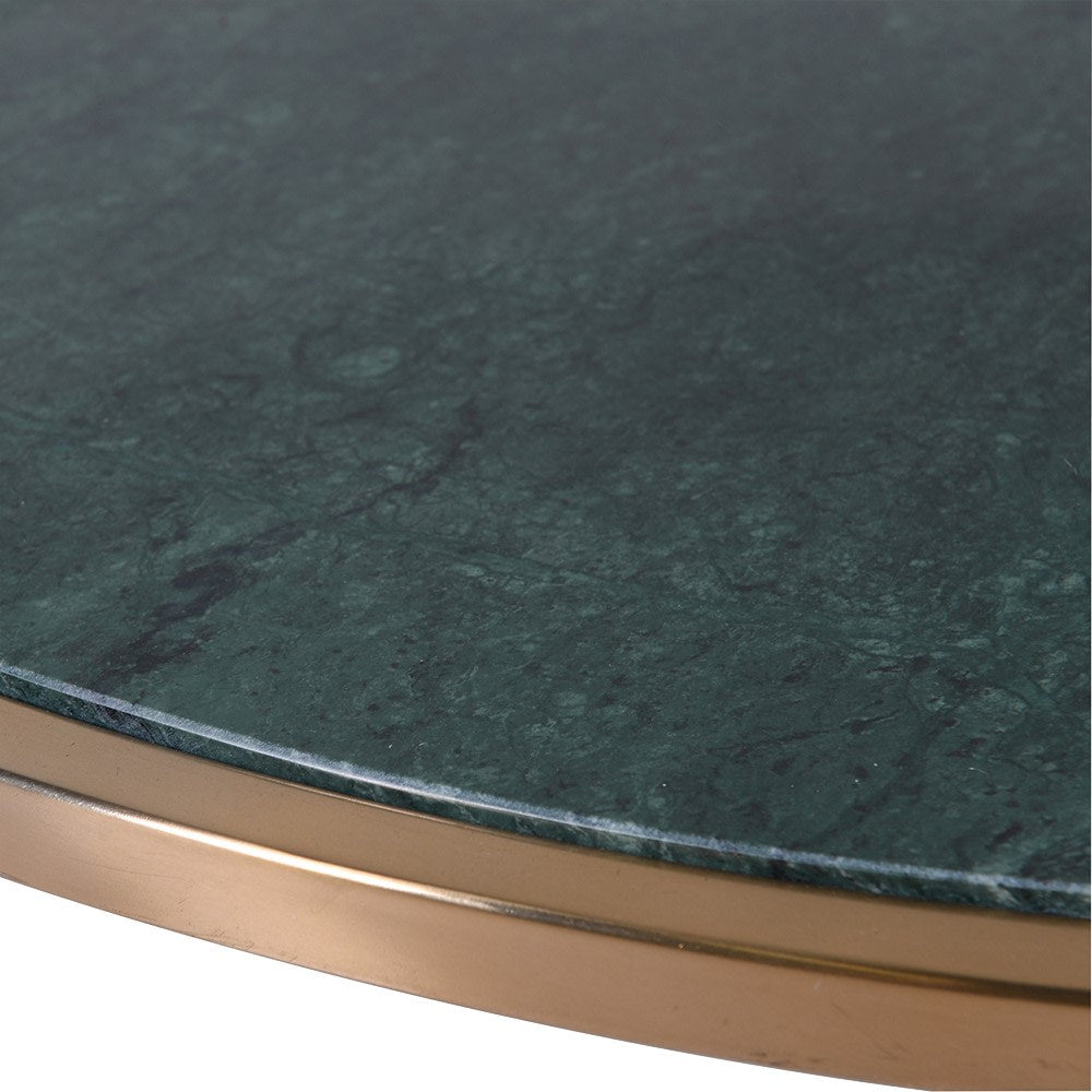 Green Marble Coffee Table with Glass Top and Stainless Steel Frame - LUXONAS HOME