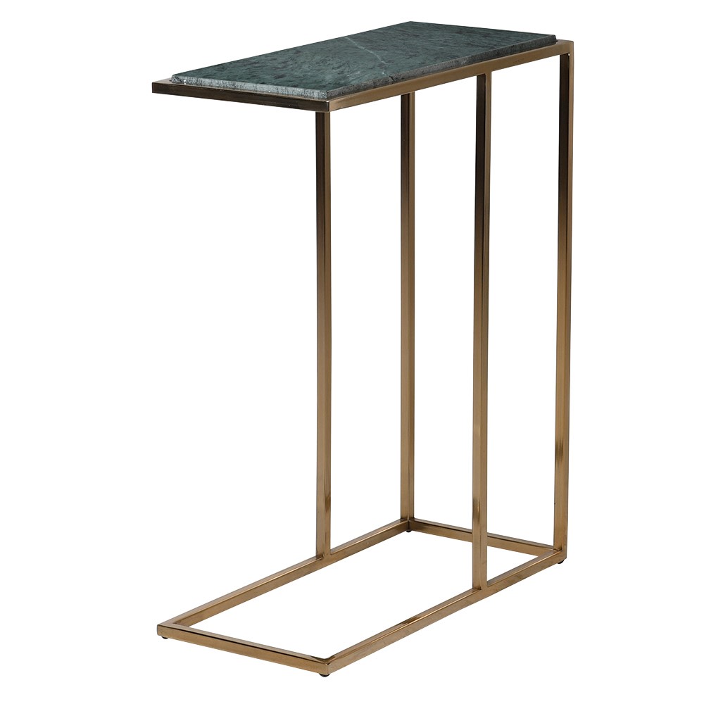 Green Marble Top Sofa Side Table