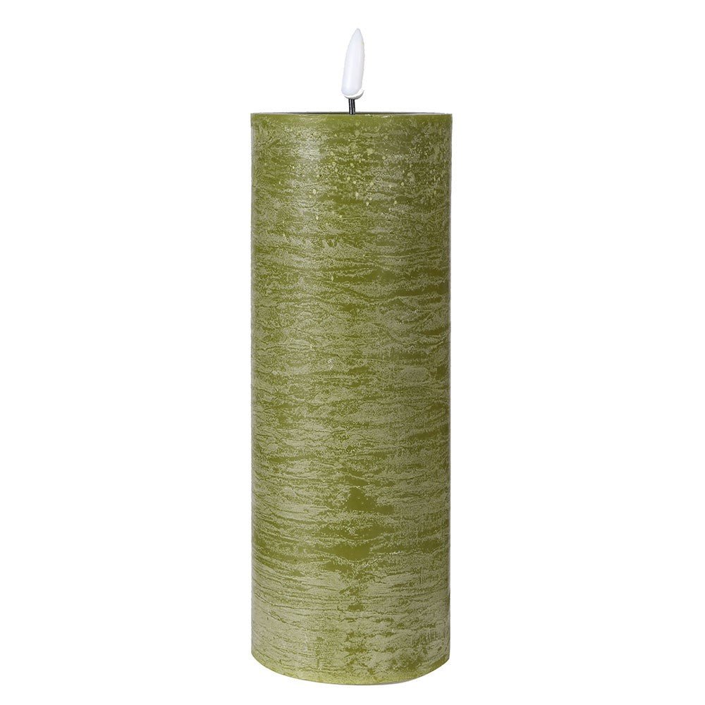 Green Melt LED Candle 20cm