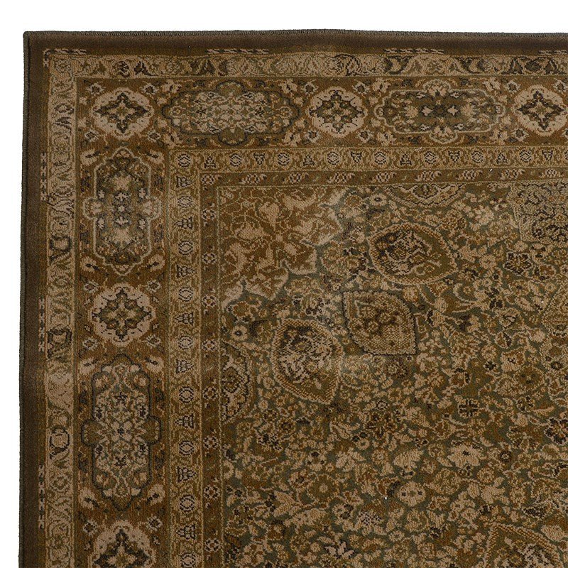 Green Pattern Cotton Rug