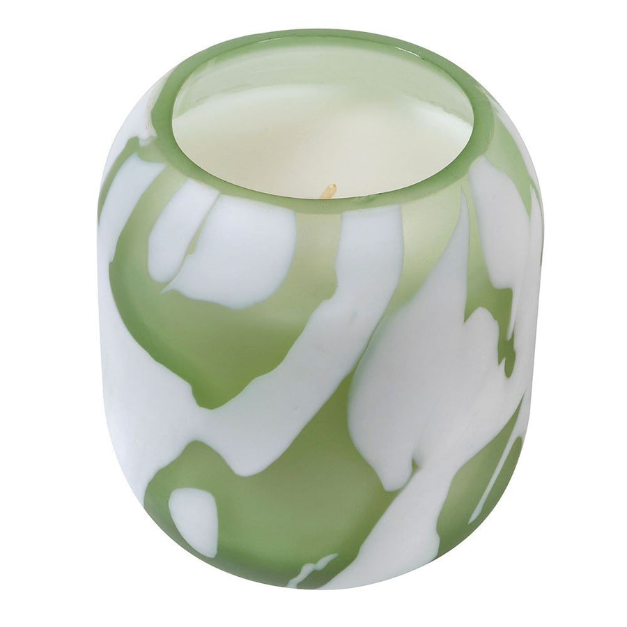 Green & White Tuberose Candle