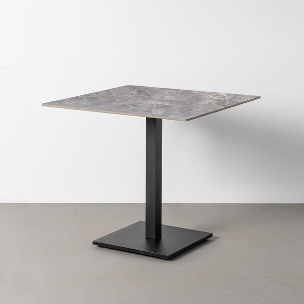Grey Contract-Grade Sintered Stone Table 80 x 80 x 75 cm
