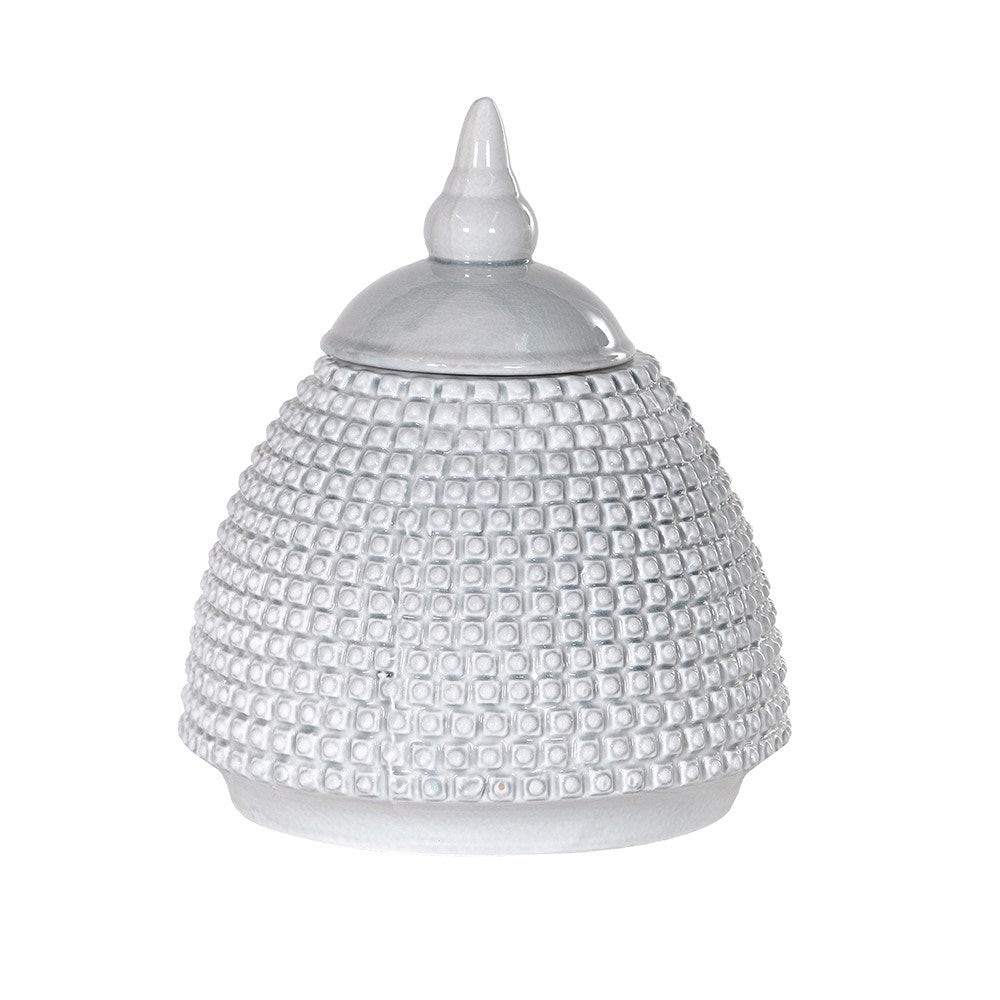 Grey Domed Ceramic Bobble Jar